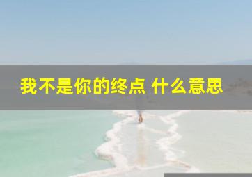 我不是你的终点 什么意思